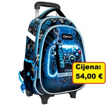 Ruksak školski s kotačićima XT Gamer Blue 26